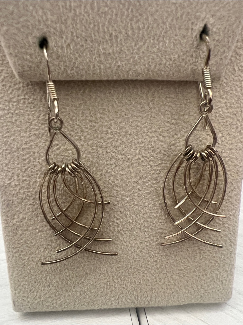 Elegant Sterling Silver Multi-Loop Drop Earrings
